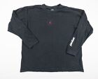 Vintage Air Jordan Shirt Mens XLarge Black Long Sleeve Crewneck Jumpman Y2K Tee