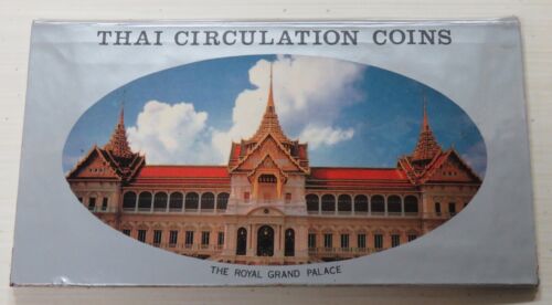 Thailand 1992 Circulation Set 8 Coins Baht, Satang Thai Mint Set, King Rama 9 IX