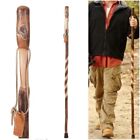 Sturdy and Elegant Twisted Hickory Walking Stick 55 in Handcrafted in the USA