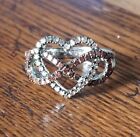 Kay Jewelers Red/cognac brown diamond pave sterling silver heart infinity Ring