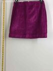 Free People Womens Purple Regular Fit Velvet Back Zip Mini Skirt Size 2