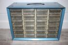 Vintage 24 Drawer Metal Akro Mils Small Parts Storage Organizer Cabinet guc -