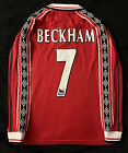 David Beckham #7 1998/1999 Large Home Retro Jersey Soccer Football Longsleeve L
