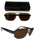 Very Nice Mens Persol 2054-S Bronze Pilot Sunglasses, Made in Italy