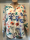 Talbots Floral Button Down Long Sleeves Blouse Top Size 1X