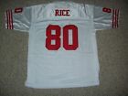 JERRY RICE Unsigned Custom San Francisco White Sewn Football Jersey Sizes S-3XL