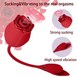 Rose Sucking Vibrator Licking Clit Nipple G-spot Stimulator Sex Toys for Women