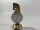VINTAGE Brass THERMOMETER GAUGE Horse Chess Knight Made In France