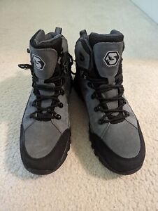Sturdy Hiking Boots, Water Resistant, Men's Size 11.5 Wide, Gray, Fohelli Brand