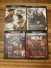 4K Western & Action Movie Lot (3:10 To Yuma, Glory, Red 2, & Hostiles)