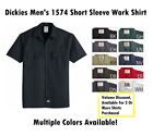 Dickies Men's Short Sleeve Button Up Work Shirt 1574 Multiple Colors Available