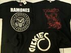 LOT OF PUNK ROCK MUSIC BAND T SHIRTS The Ramones CASUALTIES Dickies CHASER L XL