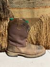 Durango Brown Leather Steel Toes Pull On Men’s Boots Size 12M