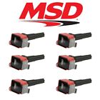 MSD (6) Red Ignition Coils For 2017-2020 F-150/Raptor/Expedition 3.5L Ecoboost
