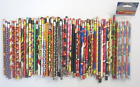 Lot of 100 Novelty Wood Pencils - Assorted Designs (#1) ☆