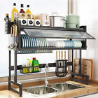 Over The Sink Dish Drying Rack 3 Tier Large Dish Rack Metal for Kitchen with Lid