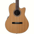 Ovation Applause Balladeer Mid-Depth Acoustic-Electric Classical Guitar, Natural