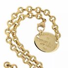 TIFFANY & CO. PLEASE RETURN TO T&CO. NEW YORK TAG OVAL 18K GOLD CHOCKER NECKLACE