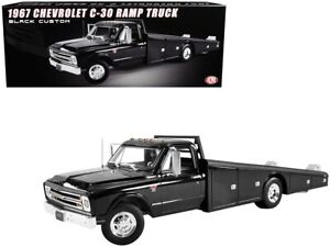 ACME 1:18 Black Custom 1967 Chevrolet C-30 Ramp Truck Diecast Black A1801710