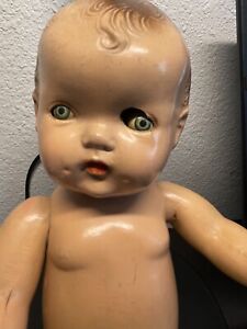 New ListingAntique Composition Baby Doll with Tin Eyes Unmarked 13