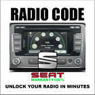 SEAT CODES RADIO ANTI-THEFT UNLOCK STEREO SERIES RNS300 RCD315 PINCODE SERVICE