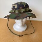 Army Issue Camo Camouflage Bucket Boonie Hat Sun Hot Weather Ripstop 7 Made USA