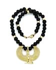 [ICEMOND] Isis Egyptian Goddess with Wings Pendant Wooden Bead Necklace