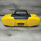 Sony Sports Yellow Boombox CFS-902  FM/AM Radio Cassette Player Water Resistant