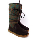 Muk Luks Flexi New York Womens Size 7 Chocolate Brown Suede Winter Snow Boots