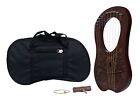 10 Strings Lyre Harp Rosewood Brown Celtic Style with Tuner & Strings