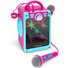 Karaoke Machine for Kids with 2 Microphones Bluetooth, AUX, USB Pink