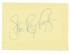 Stevie Ray Vaughan autograph on yellow card