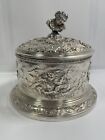 Victorian Elkington & Co Silver Plated Box Decorated with Butterflies Flowers ..