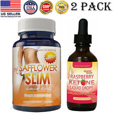 CLA Safflower Oil Diet Softgels Caps Raspberry Ketone Weight Loss Liquid Drops