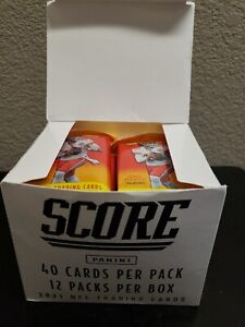 🔥2021 Score NFL Cello Fat Pack Box (12 PACKS) -Lawerence, Mac Jones, Trey Lance