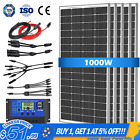 200W Watt Monocrystalline Solar Panel Kit 12V Battery Charger Home RV Off Grid