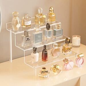 Acrylic Risers Display Shelf, 9” Perfume Organizer Stand for Cologne Stand Skinc