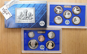 2022 S US Mint Clad Proof Set - 10 Coins - OGP