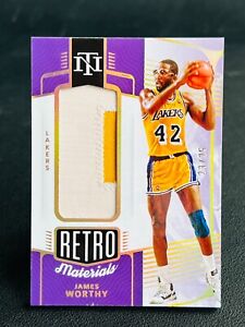 2021-22 Panini National Treasures James Worthy Retro Patch Jersey 23/25 Lakers