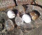 7 Antique Bird Cage Feeders Hendryx, Germany Milk Glass and Clear Glass