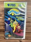 TELETUBBIES - NURSERY RHYMES Vhs Video Tape 60 Minutes PBS KIDS White Clamshell