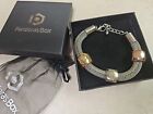 Pandora's Box chunky charm mesh bracelet 10 1/2 in. - Gold, Rose Gold, Silver
