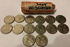 2004 P/D Wisconsin Statehood Quarters (40)coin $10 Face Circulated