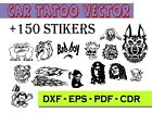 + 150 Tattoo dxf - eps - pdf -cdr , Design Stencil Vinyl Decal Tshirt