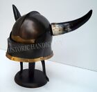 Medieval Viking Horn Helmet German Sallet Helmet with Horns Armor Horn Hat