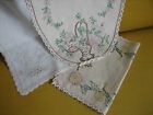 Antique Lace Embroidery Lot 3 Napperons Centerpiece.. Embroidered Linen