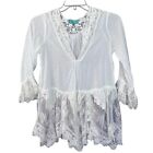 ANTICA SARTORIA by Giacomo Cirque white blouse/coverup in Size S/M