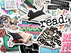 10-100 Book Themed Stickers Kindle Reader Bookish Reading Sticker Lot Pack