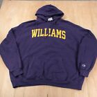 CHAMPION Williams College spellout hoodie sweatshirt 2XL tag williamstown