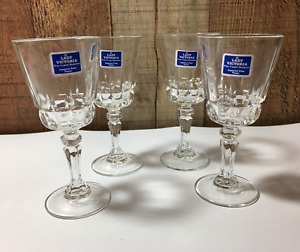 Vtg. French Lady Victoria Fine Crystal Stemware | Set- 4 Cordial Glasses Barware